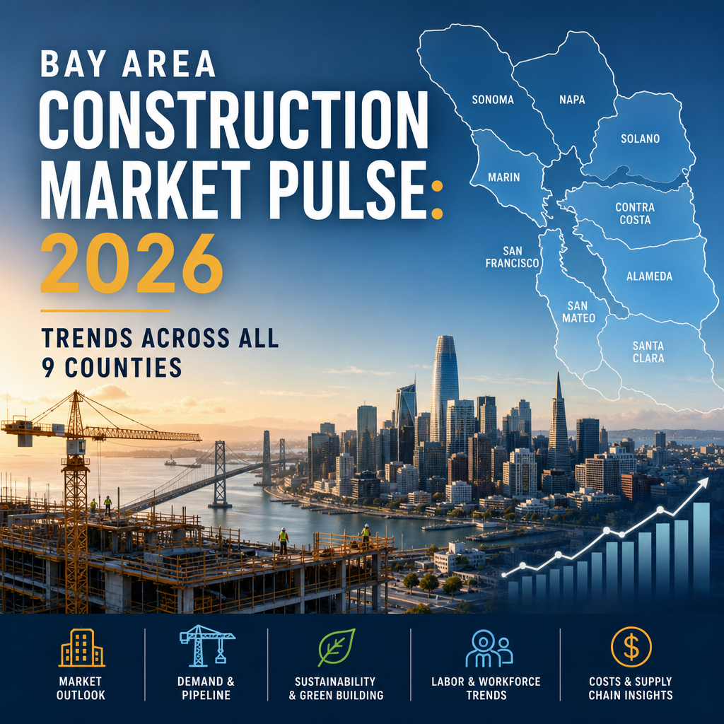 Illustration of Bay Area Construction Market Pulse: 2026 Trends Across All 9 Counties