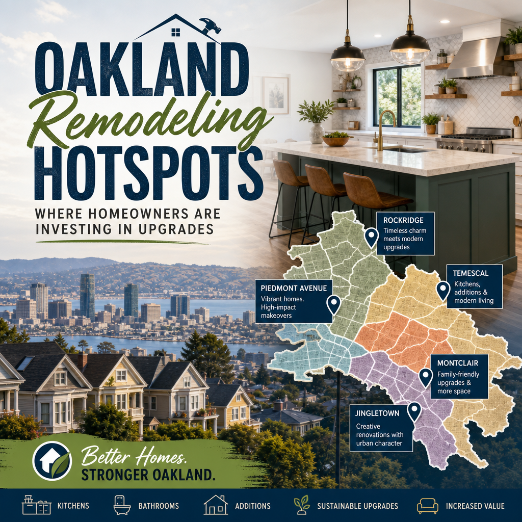 Oakland remodeling zones illustration for Oakland Remodeling Hotspots: Where Homeowners Are Investing in Upgrades