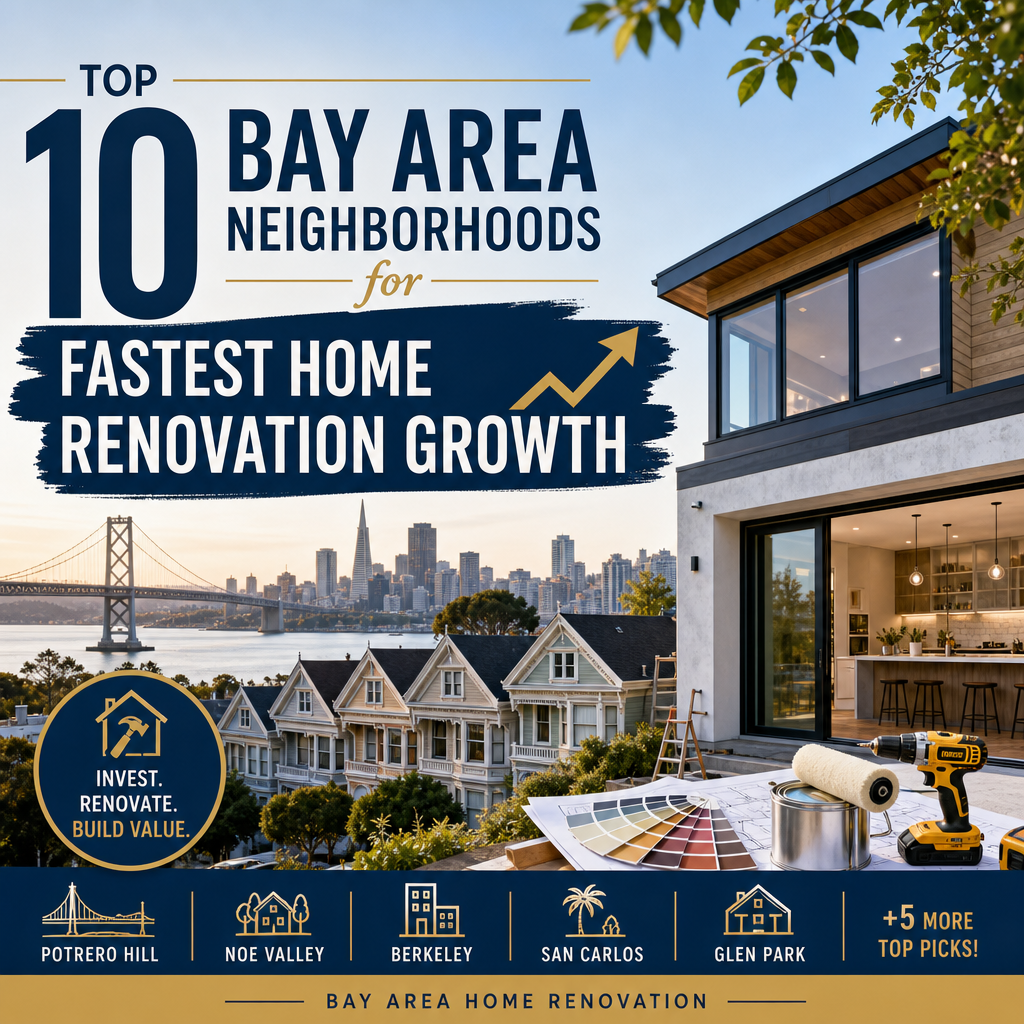 Bay Area home renovation illustration for Top 10 Bay Area Neighborhoods for Fastest Home Renovation Growth